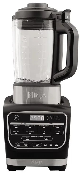 Блендер Ninja HB150EU, 1000W, 1.7 л, 10 програми, Auto-iQ, 2в1, Топлоустойчиво стъкло, Черен