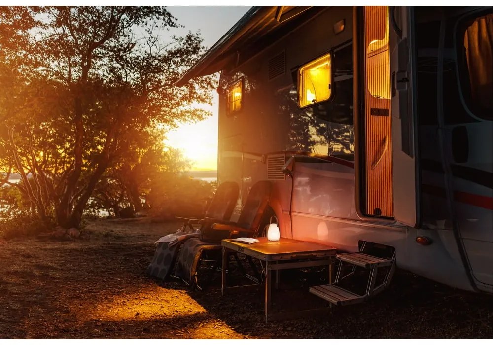 LED преносимо външно осветително тяло с дистанционно управление с USB ø 12 cm Ruby – Fischer & Honsel