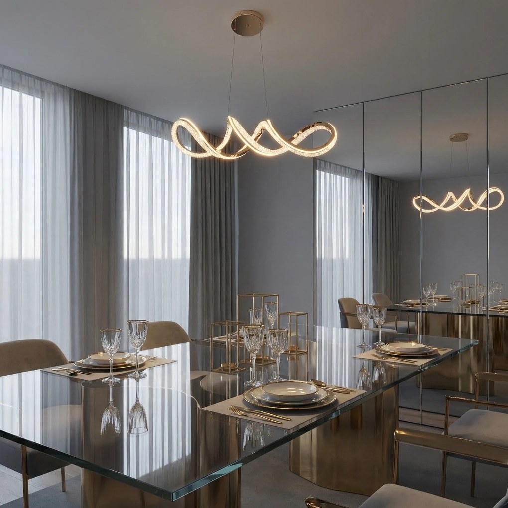 ВИСЯЩА ТАВАННА ЛАМПА G154-CP GOLD