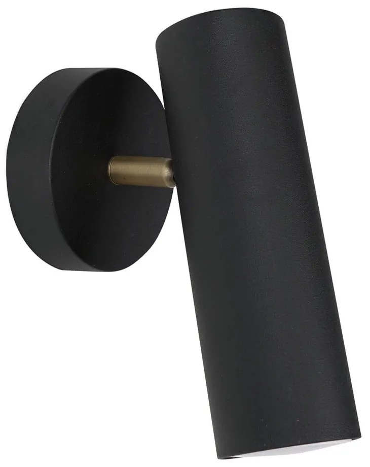 Черна стенна лампа, височина 17 cm Milan - SULION