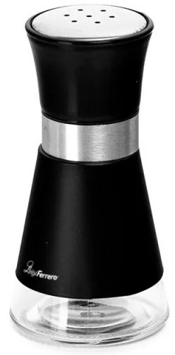 Солница + пиперница Luigi Ferrero Hanna FR-1401B, 90 мл, Ø6.5x11 см, Неръждаема стомана, Черен