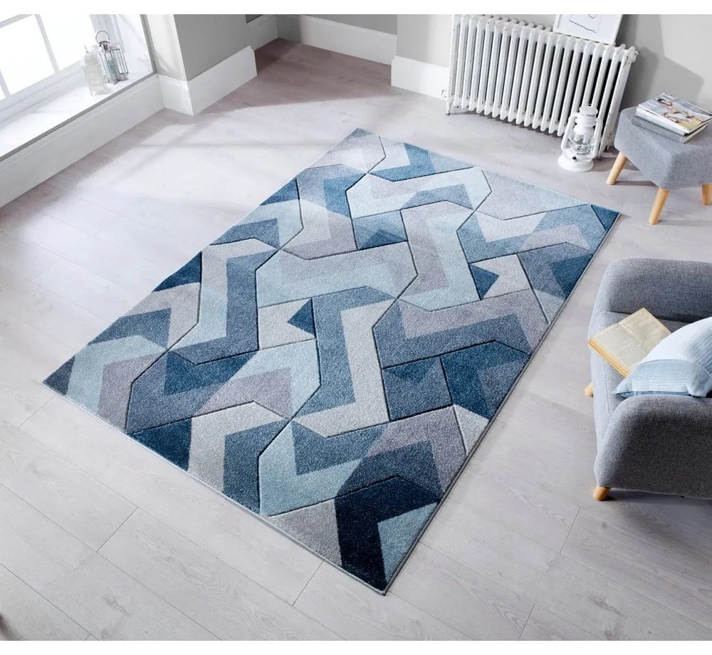 Синьо-сив килим , 160 x 230 cm Aurora - Flair Rugs