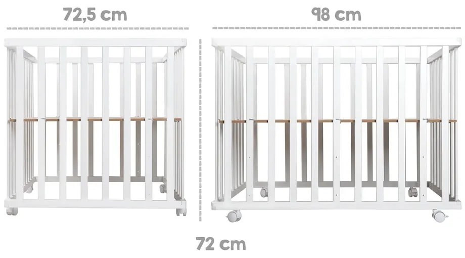 Бяла кошара за игра 100x75 cm Sternenzauber - Roba