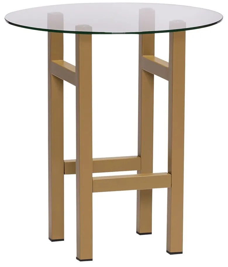 Кръгла странична масичка със стъклен плот ø 40 cm Elevate – Hübsch