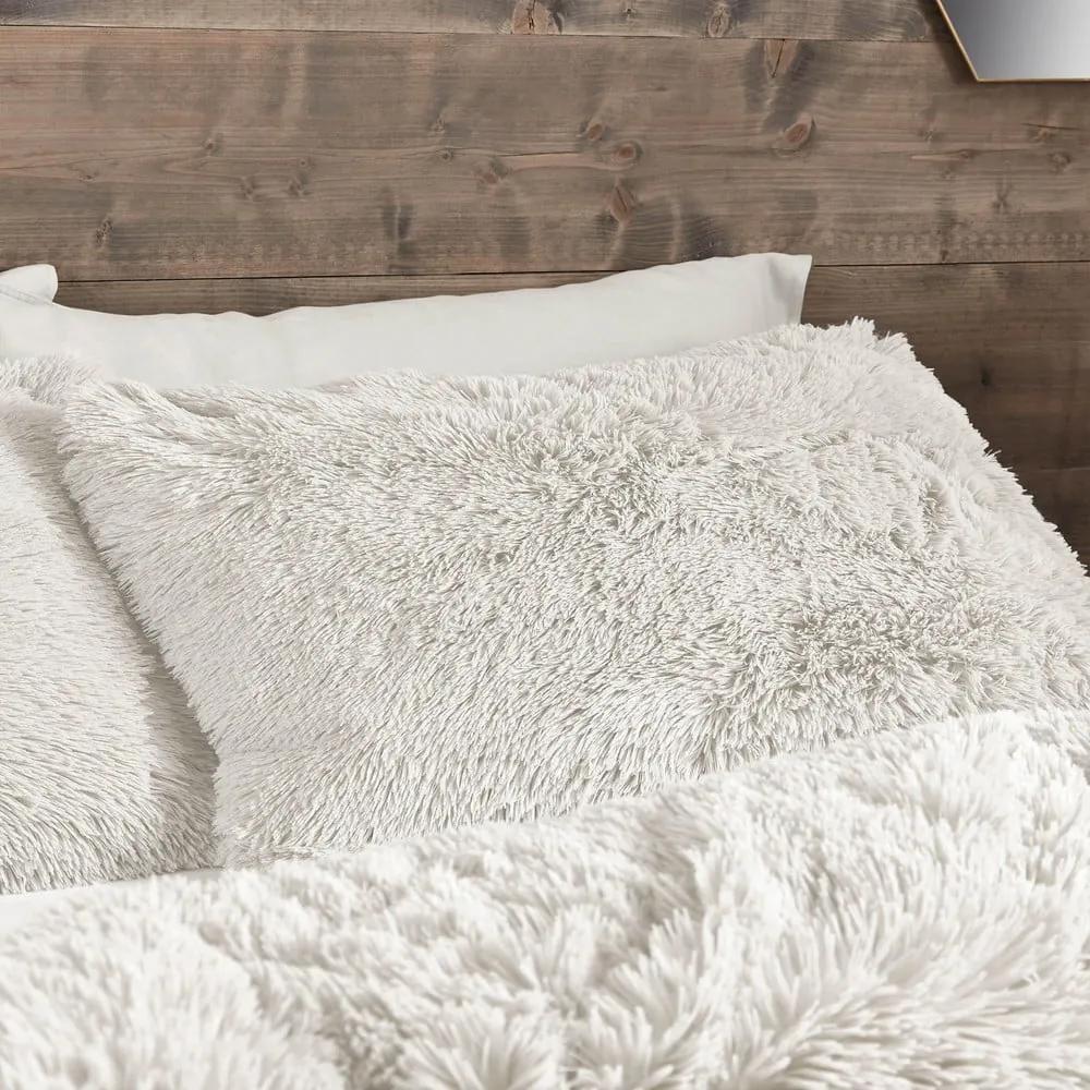 Бяло спално бельо за двойно легло от микроплюш 200x200 cm Cuddly - Catherine Lansfield