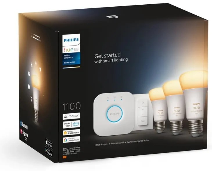 Smart стартов пакет 5 бр. E27, 11 W White ambiance – Philips Hue
