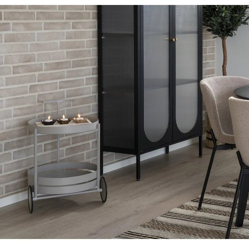 Метална маса за сервиране на колелца 40x49,5 cm Beja – House Nordic