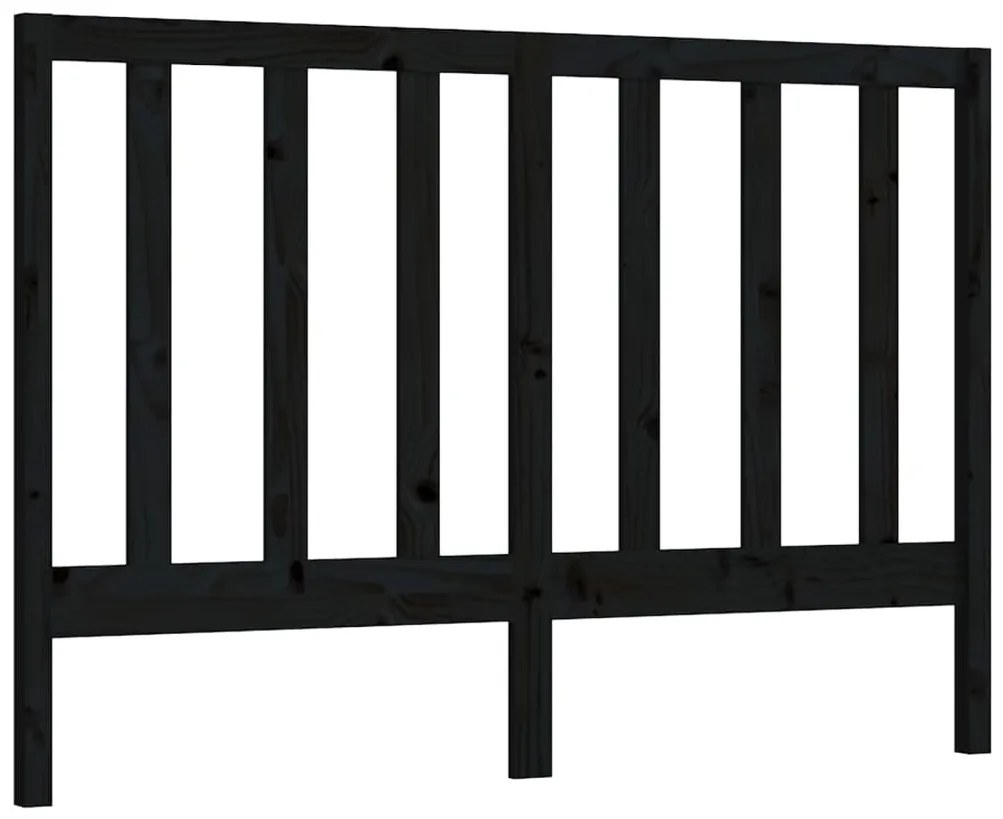 817704 vidaXL Горна табла за легло, черна, 166x4x100 см, бор масив