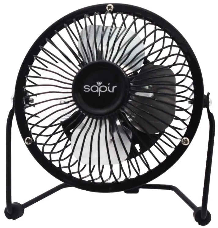 USB вентилатор SAPIR SP 1760 USB4, 2.5W, 5V, Перки 10 см, Черен