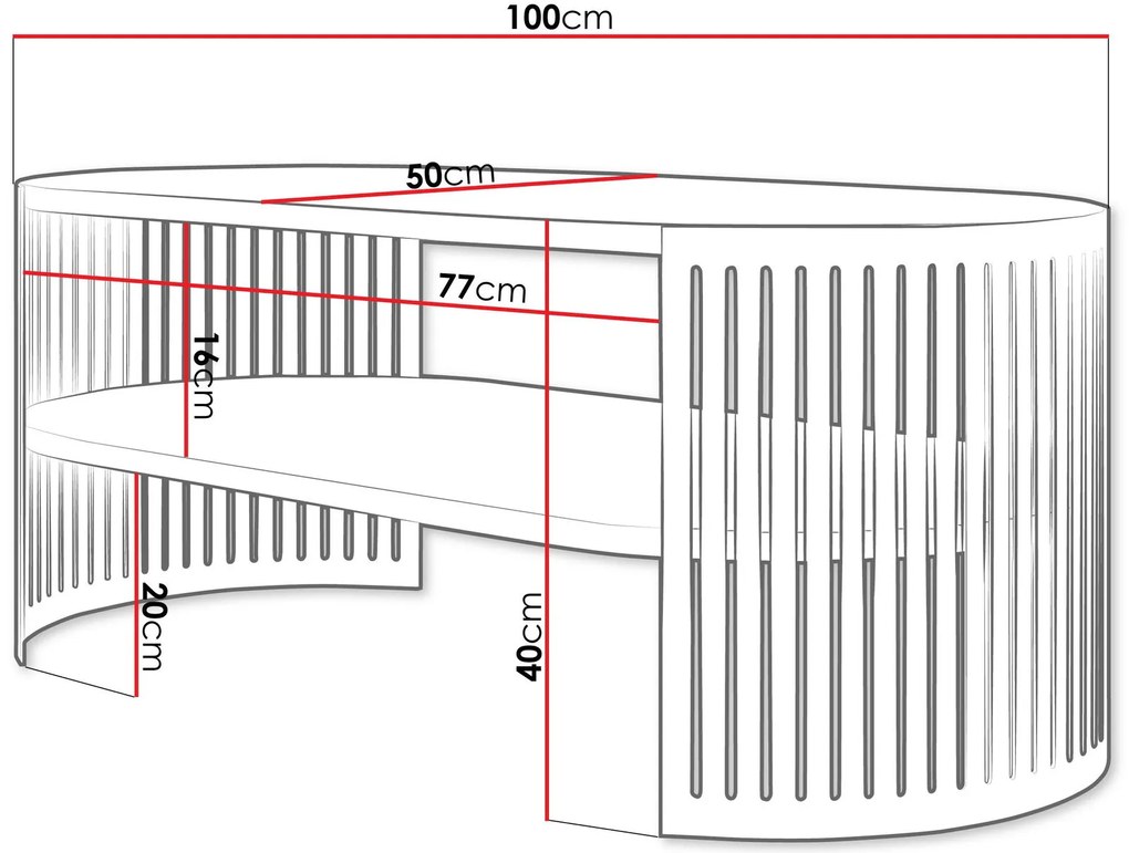 Холна маса Fikoli I-Дъб