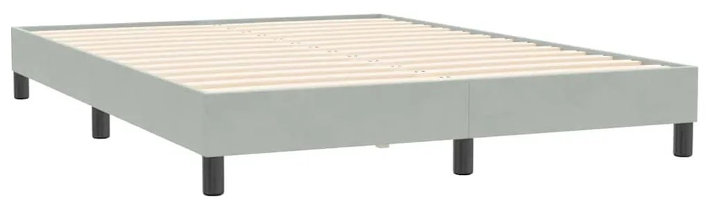4101355 vidaXL Рамка за легло без матрак Светло сиво 140x210 cm Кадифе