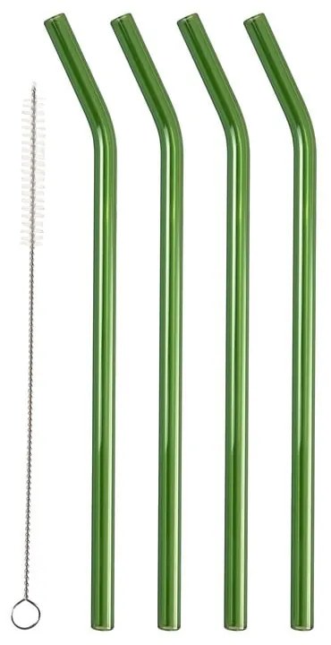 Стъклени сламки с четки за почистване в комплект от 4 бр. – Lyngby Glas