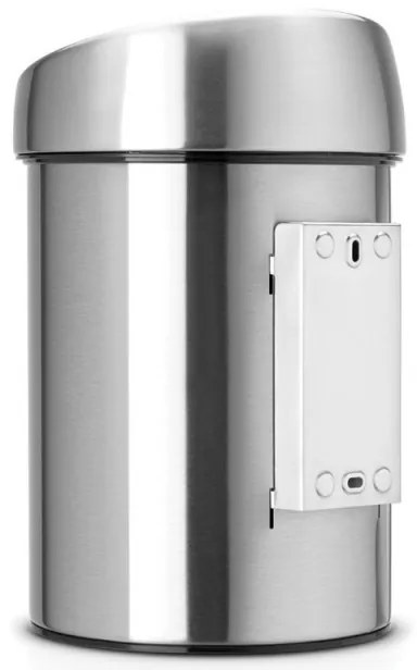 Кош за боклук Brabantia Touch Bin 647217, 3 л, Плавно и безшумно отваряне, Стенен монтаж, Устойчив на пръстови отпечатъци, Инокс