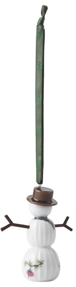 Порцеланова ръчно рисувана Коледна украса ø 4 cm Hammershøi Snowman – Kähler Design