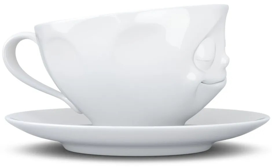 Бяла порцеланова чаша за кафе Happy, обем 200 ml - 58products