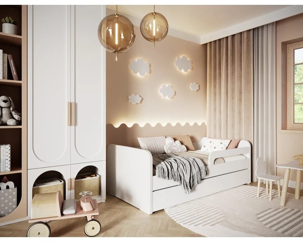 Бяло детско легло 80x160 cm с включен матрак/с включена подматрачна рамка Duuli – ELTAP