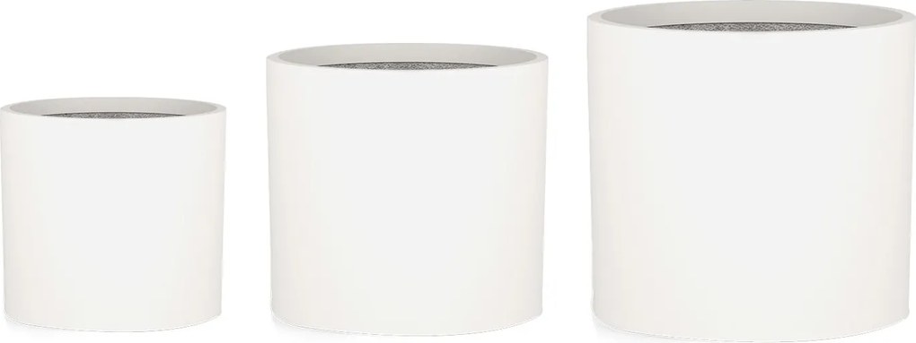 Blumfeldt Gendt, саксия, горна саксия, комплект от 3 броя, размери S/ M/ L, фибростъклен материал, интериор / екстериор