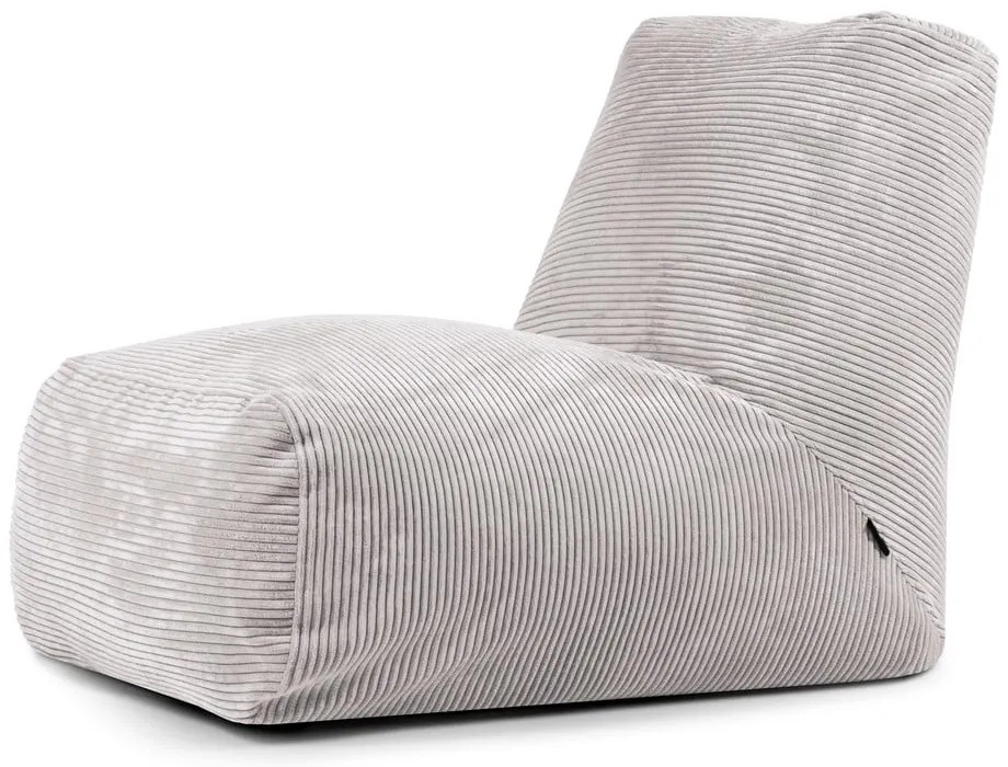 Светлосив пуф от рипсено кадифе Tube – SLOWDOWN