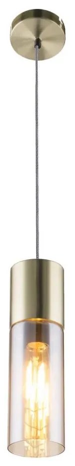 GLOBO 21000HM - Пендел ANNIKA 1xE27/25W/230V Ø 10,5 см месинг