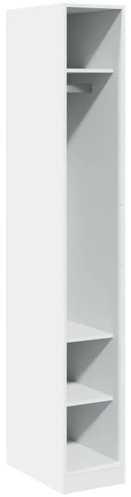 3307684 vidaXL Гардероб, бял, 30x50x200 см, инженерно дърво