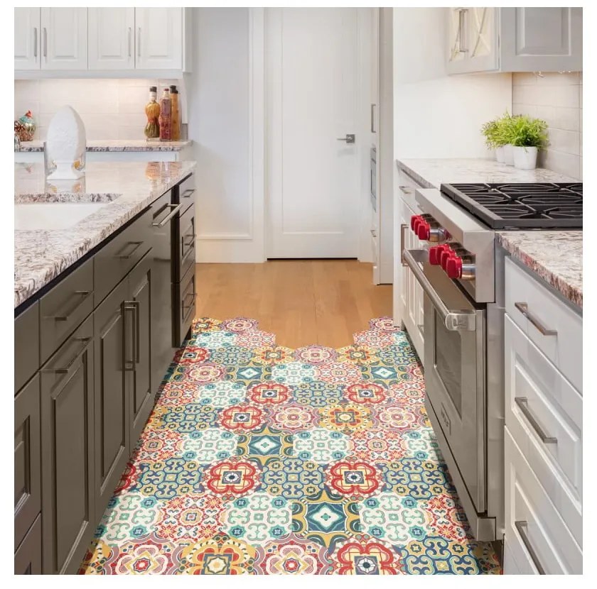 Комплект от 10 стикера за под Стикери за под Шестоъгълници , 40 x 90 cm Lorena - Ambiance