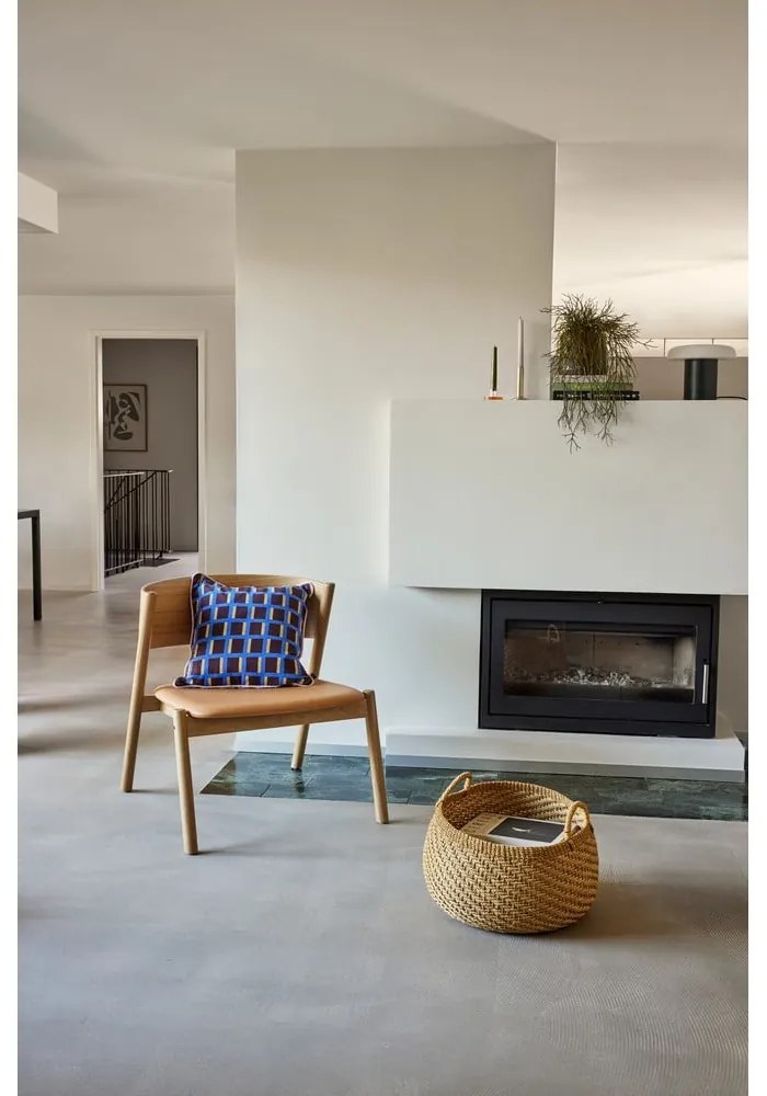 Светлокафяво кресло Oblique – Hübsch