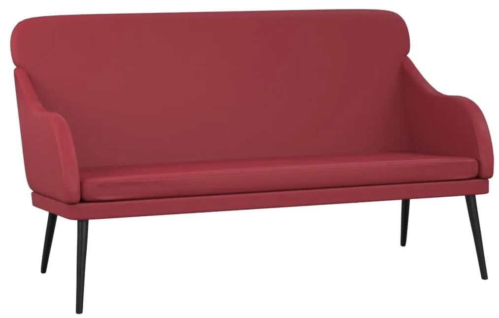 351434 vidaXL Пейка, виненочервена, 110x76x80 см, изкуствена кожа