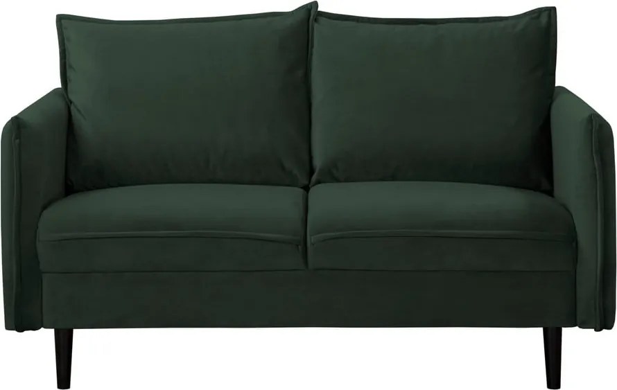 Тъмнозелен кадифен диван 138 cm Juli – Ropez
