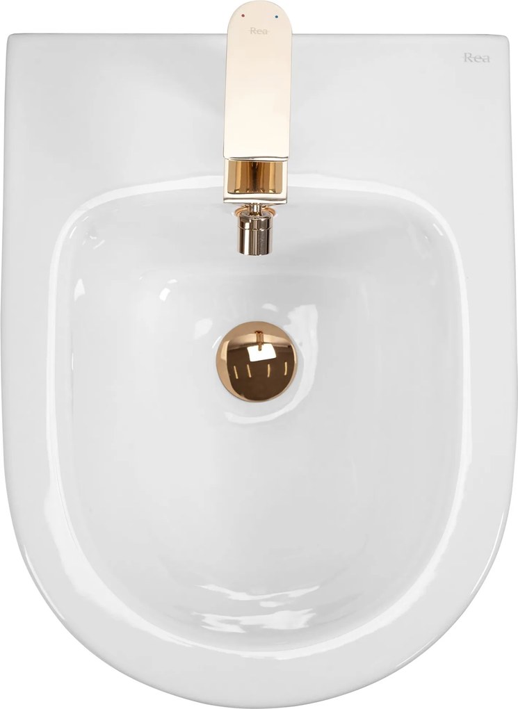 Биде Rea Carlo Mini White Gold Edge