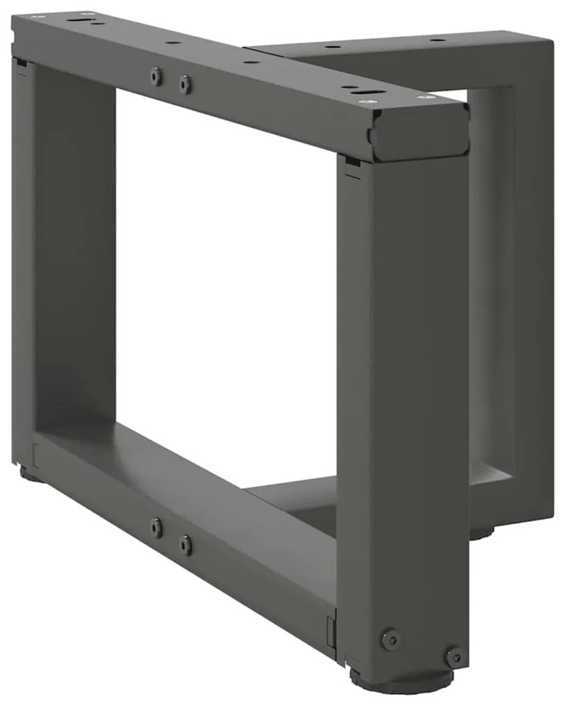 4013010 vidaXL Крака за масичка за кафе, Т-образни, 2 бр., антрацит, 50x25x(30-31) см, стомана