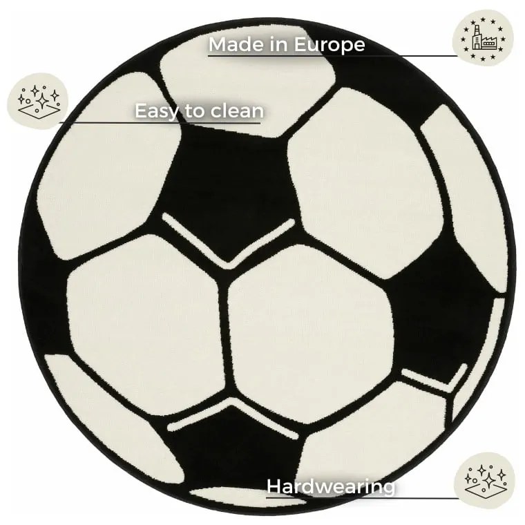 Детски килим , ⌀ 100 cm Football - Hanse Home
