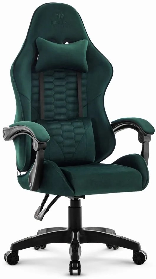 Геймърски стол HC-1000 GREEN - кадифена тъкан