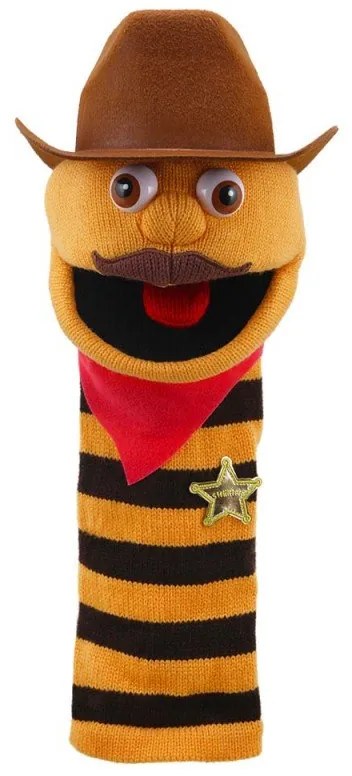 The Puppet Company - Кукла за театър, Каубой, серия Весели чорапи, 38 см.