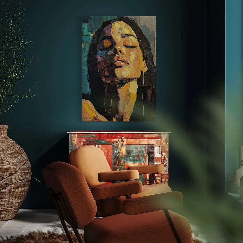 Картина с ръчно изрисувани елементи 70x100 cm Vivian – Styler