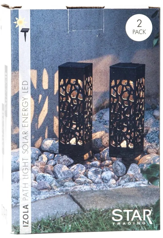 Комплект от 2 външни слънчеви LED лампи, височина 18 см Izola - Star Trading