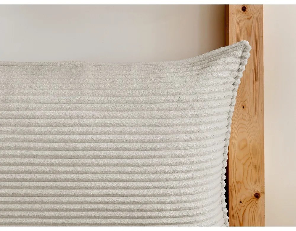 Бежово двойно легло 180x200 cm тапицирано с място за съхранение с включена подматрачна рамка Jade – Bobochic Paris