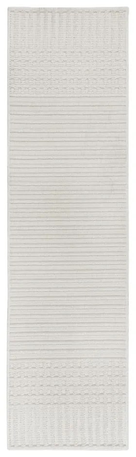 Бяла пътека от шенил подходяща за пране 60x240 cm Elton – Flair Rugs