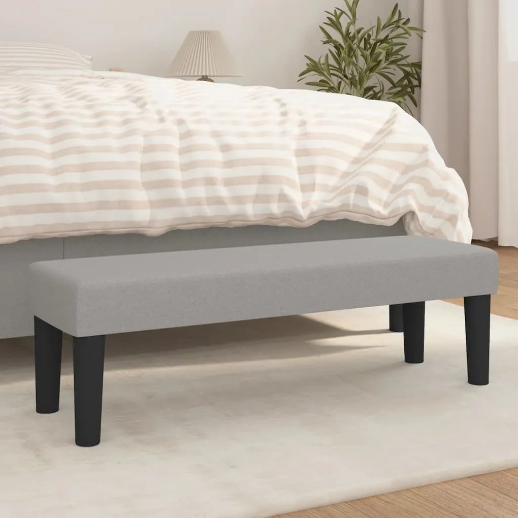 346644 vidaXL Пейка, светлосива, 100x30x30 см, плат