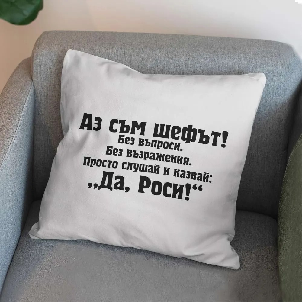 Възглавничка - Аз съм шефът! Да, Роси!