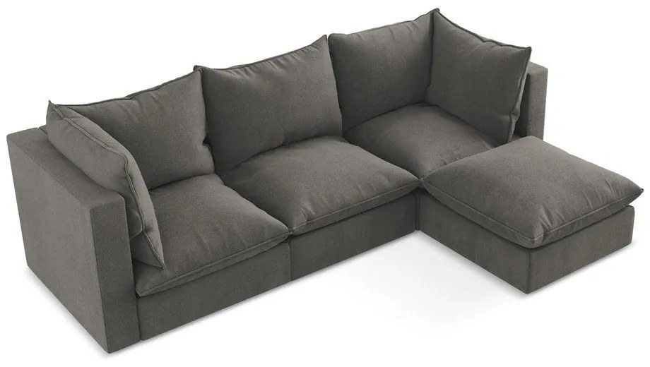 Тъмносив ъглов диван (десен ъгъл) Manao – Makamii