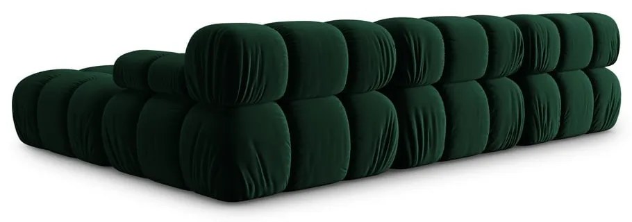 Зелен ъглов диван от кадифе Bellis - Micadoni Home
