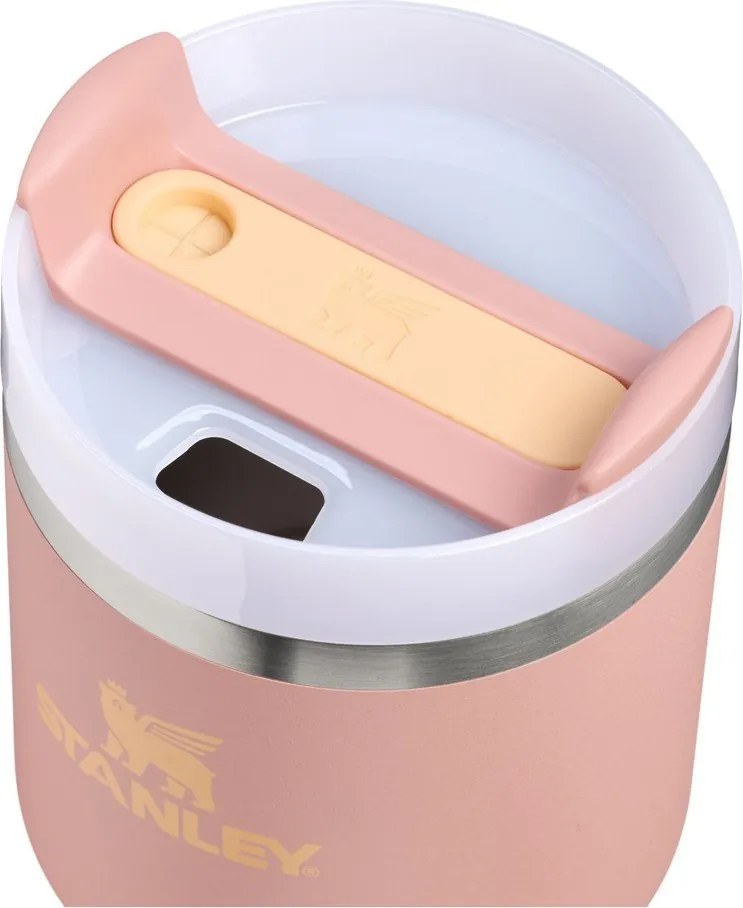 Прасковен термос със сламка от неръждаема стомана 600 ml Quencher H2.O FlowState™ Tumble Peach Rose – Stanley