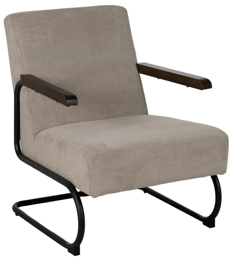 Кафяво-сиво шенилово кресло Industra – Ixia