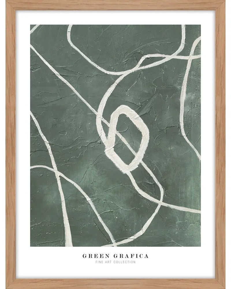 Картина 32x42 cm Green Grafica – Malerifabrikken