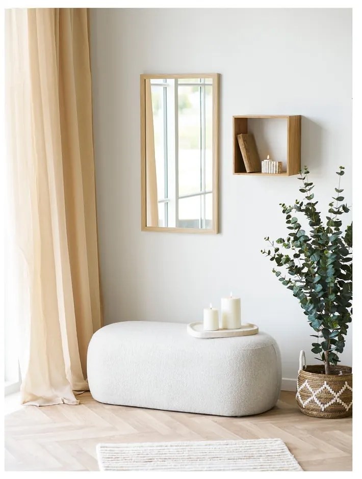 На няколко нива стенен рафт от масивен дъб в естествен цвят 30 cm Lattoon – House Nordic