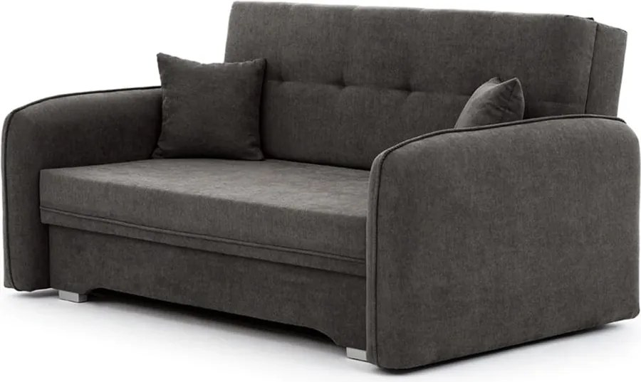 Тъмносив шенилов разтегателен диван с място за съхранение 155 cm Laine – ELTAP