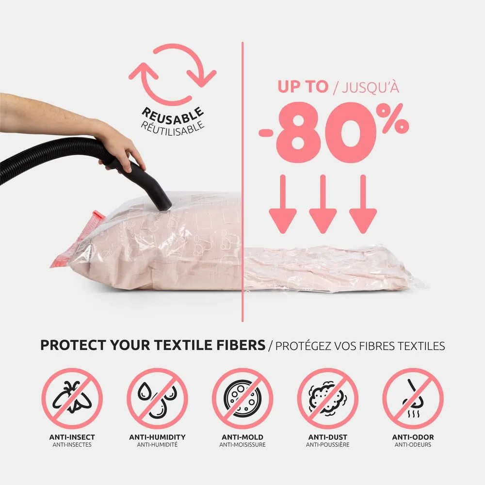 Вакуумни торбички в комплект от 2 броя Premium Valve L – Compactor