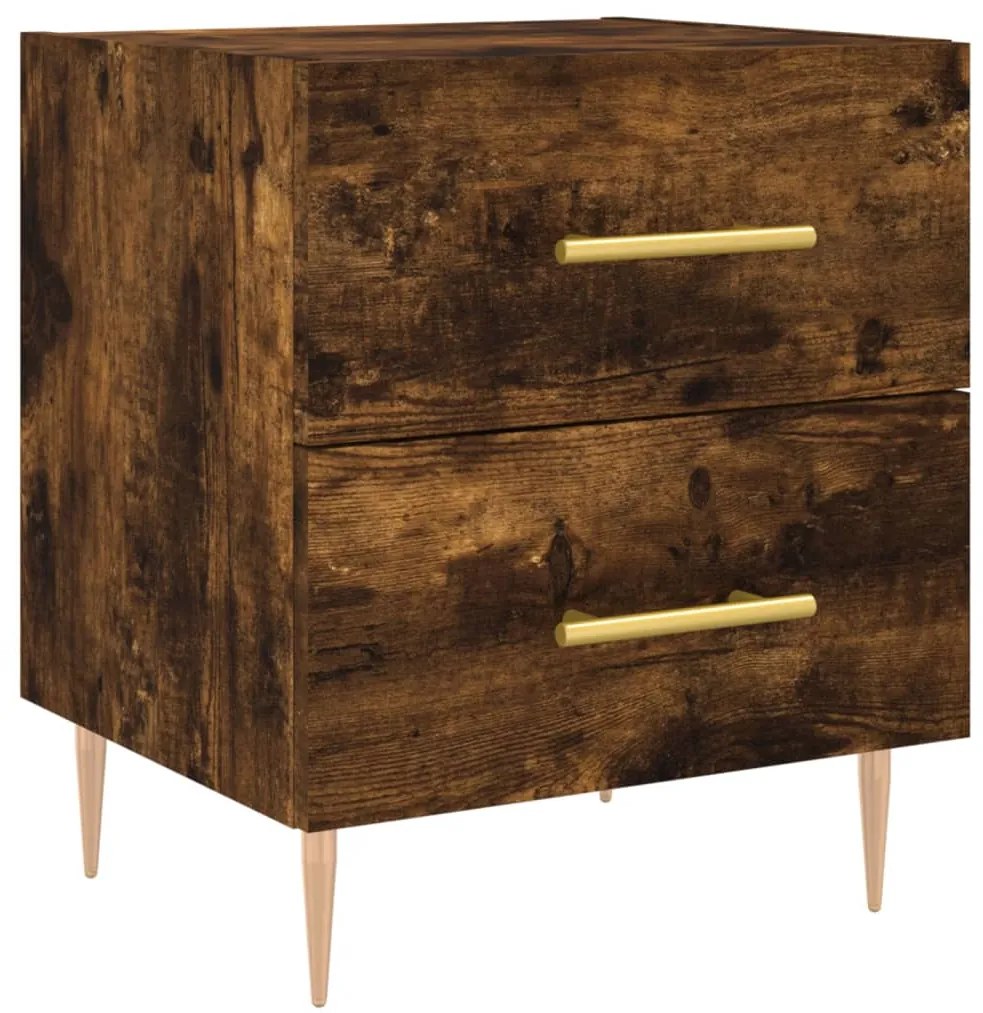 827286 vidaXL Нощно шкафче, опушен дъб, 40x35x47,5 см, инженерно дърво