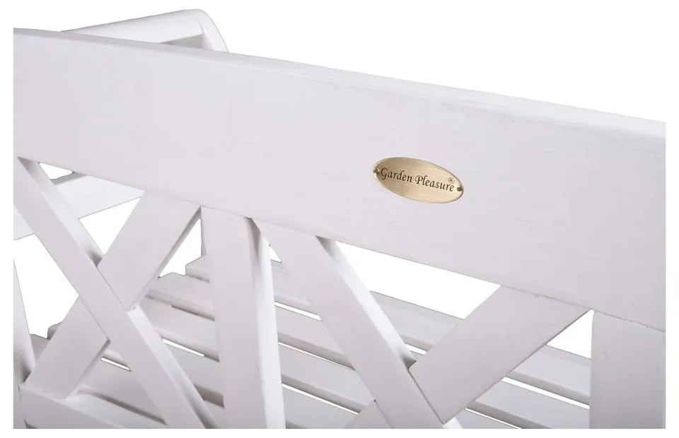 Бяла дървена градинска пейка Vancouver - Garden Pleasure