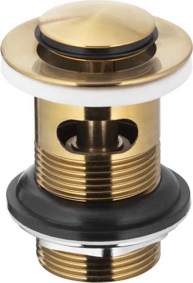 KFA Armatura 660-354-31 - Мивка сифон с преливник CLICK-CLACK Ø 6,2 cm златист